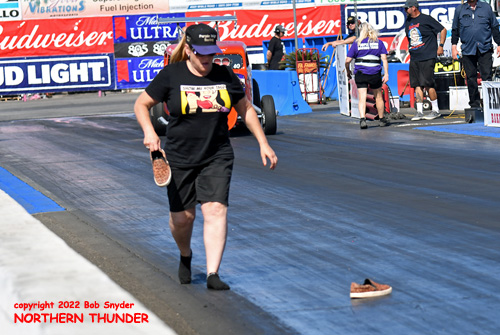 Crewperson testing the traction